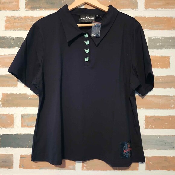 NEW KILLSTAR Black Lil Vampurr Collar Top - Size 4XL UK / 2X US - Goth Halloween - Picture 1 of 5